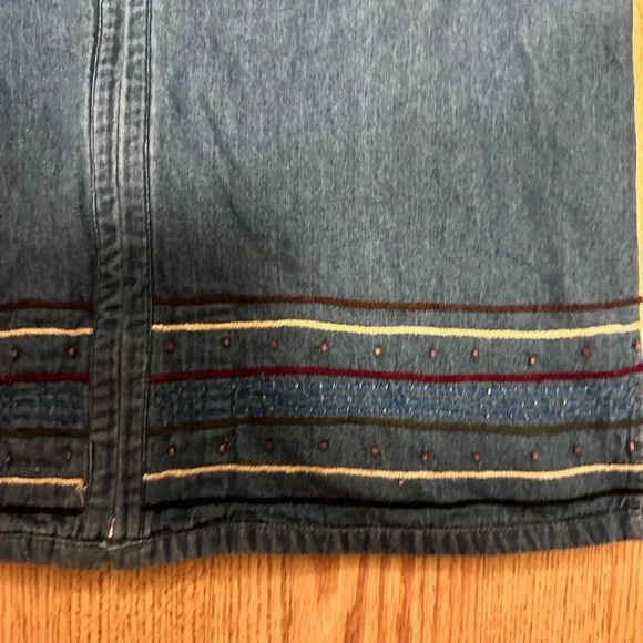 Bobbie Brooks Vintage Jean Zip‎ Up Vest Size Medium - Picture 6 of 7